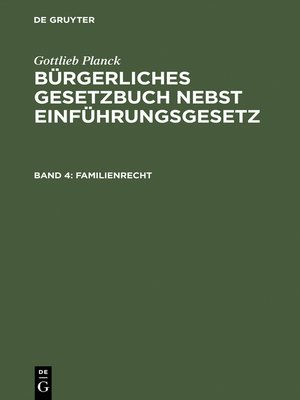 cover image of Familienrecht